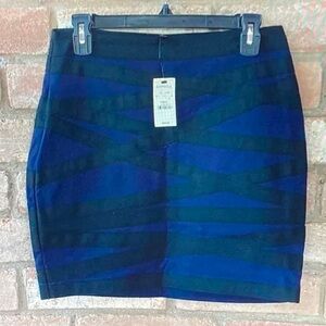 Express Blue and Black Skirt